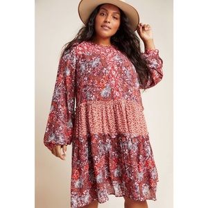 Anthropologie Maeve Esther Tiered Tunic Dress